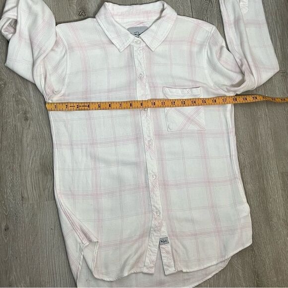 Rails Pink Hunter Plaid Shirt White Rose Long Sleeve Relaxed Button Up Shirt M - Picture 10 of 16